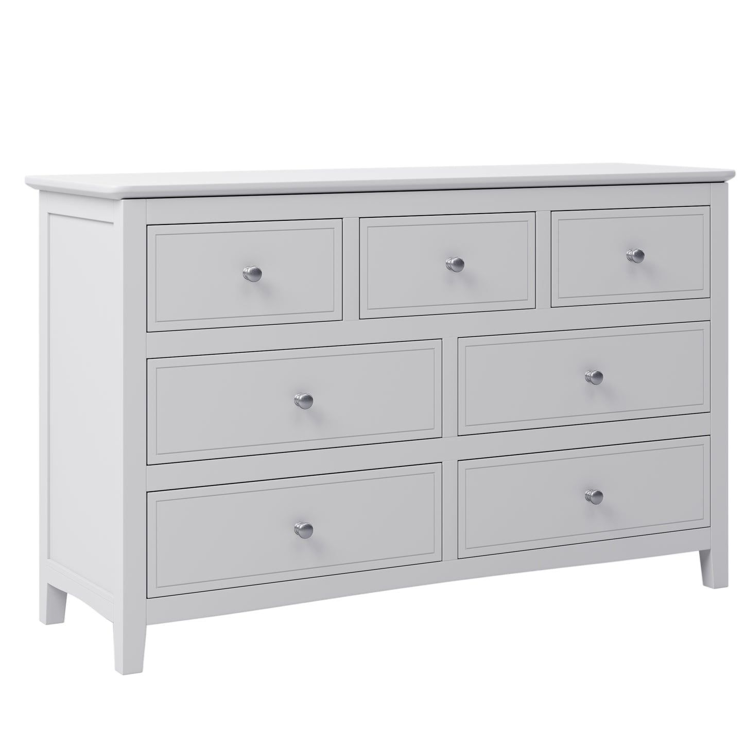 White 7 Drawer Dresser