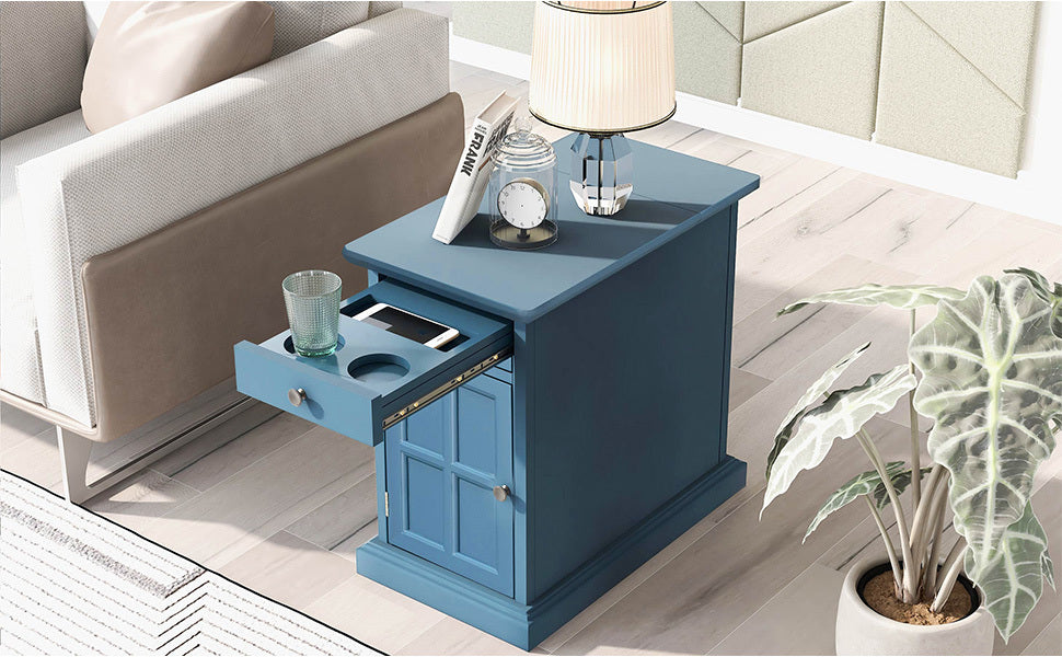 Unique Blue Multifunctional End Table