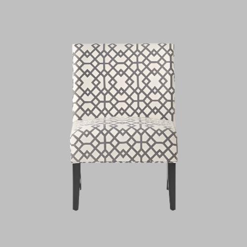 Geo Print Armless Accent Chair