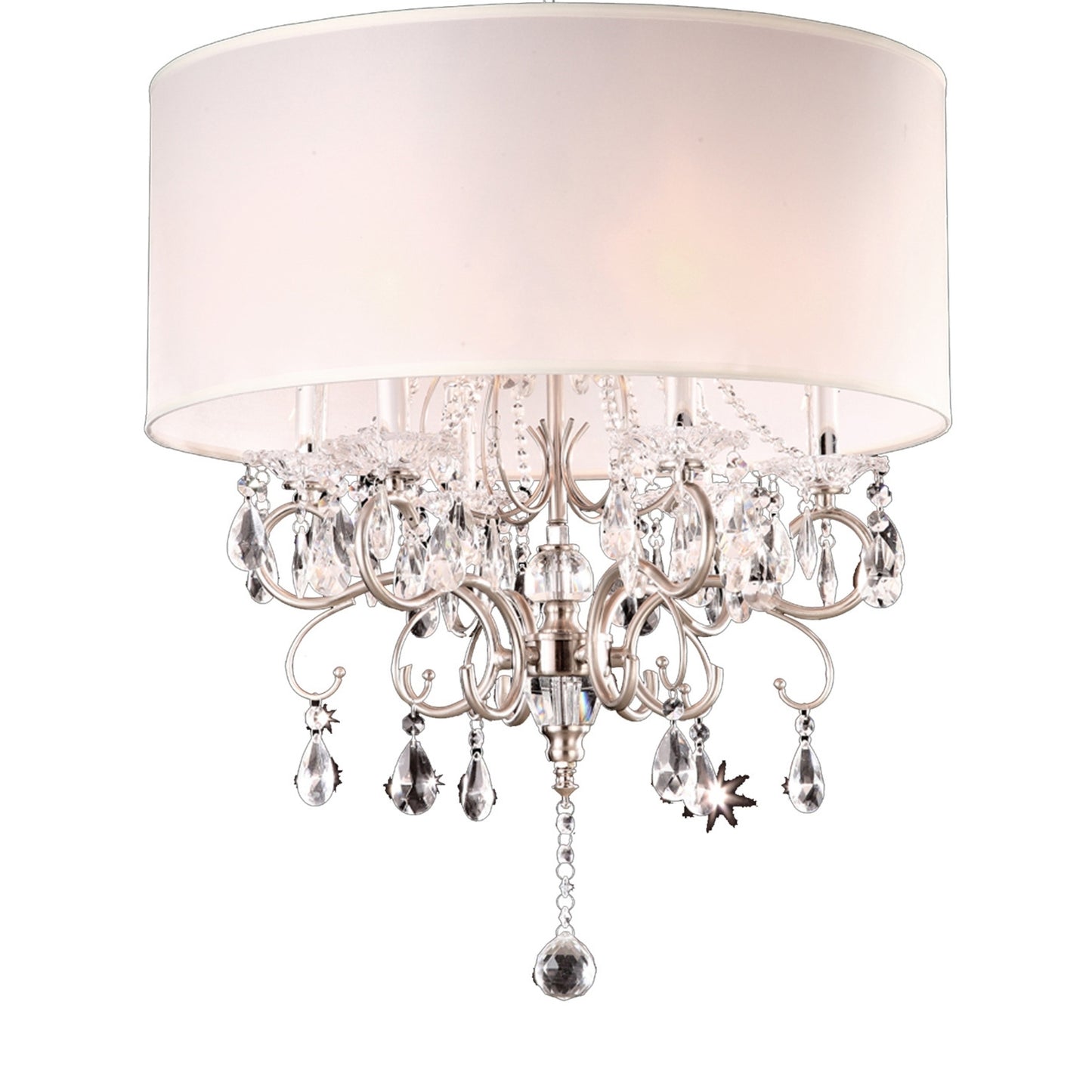 Pink Shaded Crystal Chandelier