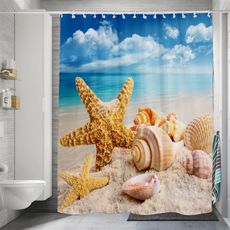  Beach Shells Shower Curtain