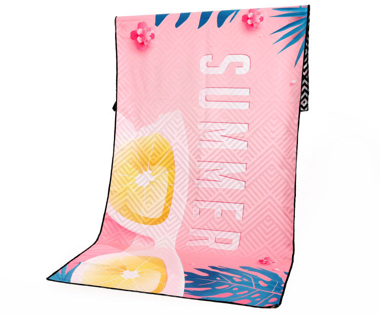 Pink Summer Sunglass Beach Towel