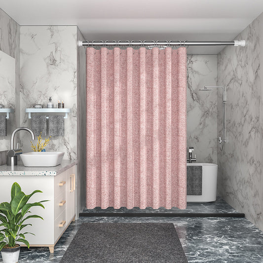 Pink Thickened Waterproof And Mildew Proof Shower Curtains