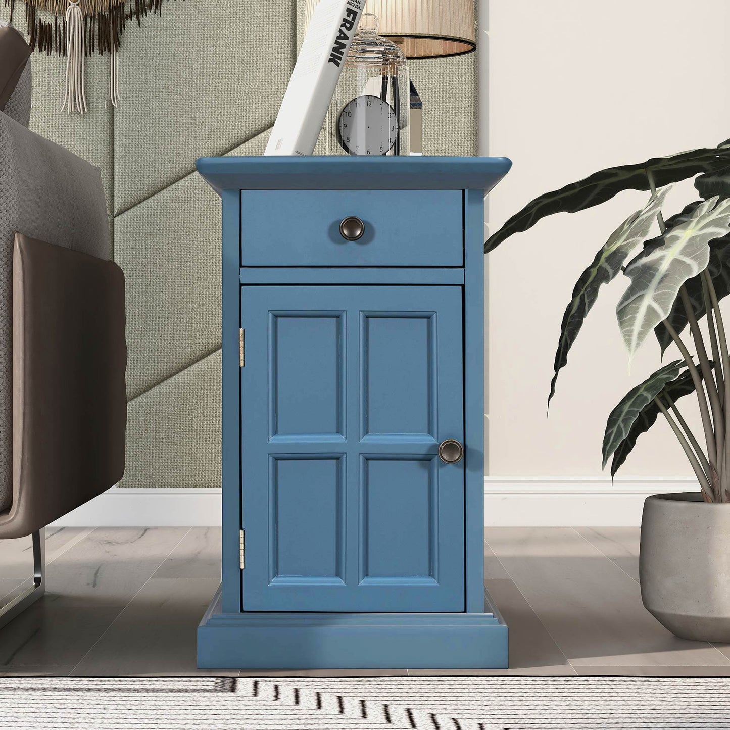 Unique Blue Multifunctional End Table