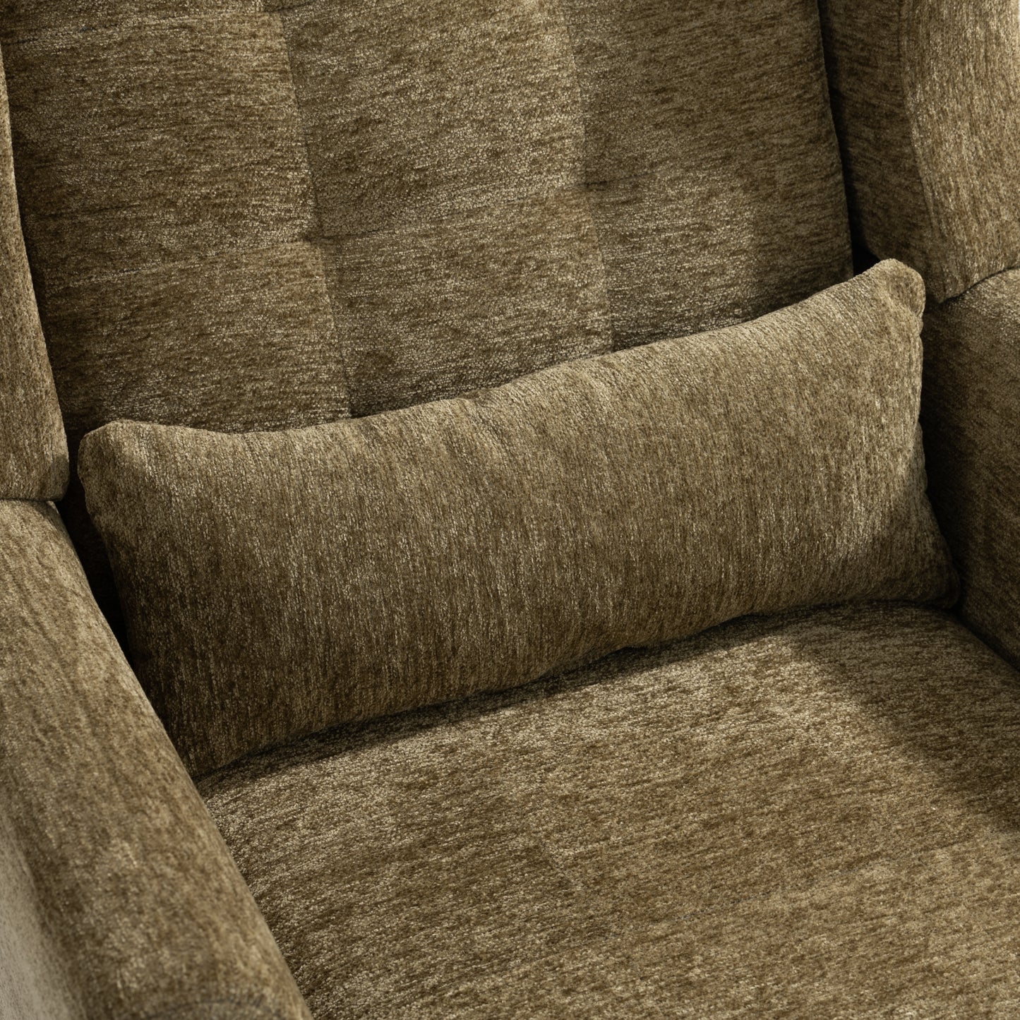 Olive Tufted Chenille Arm Chair