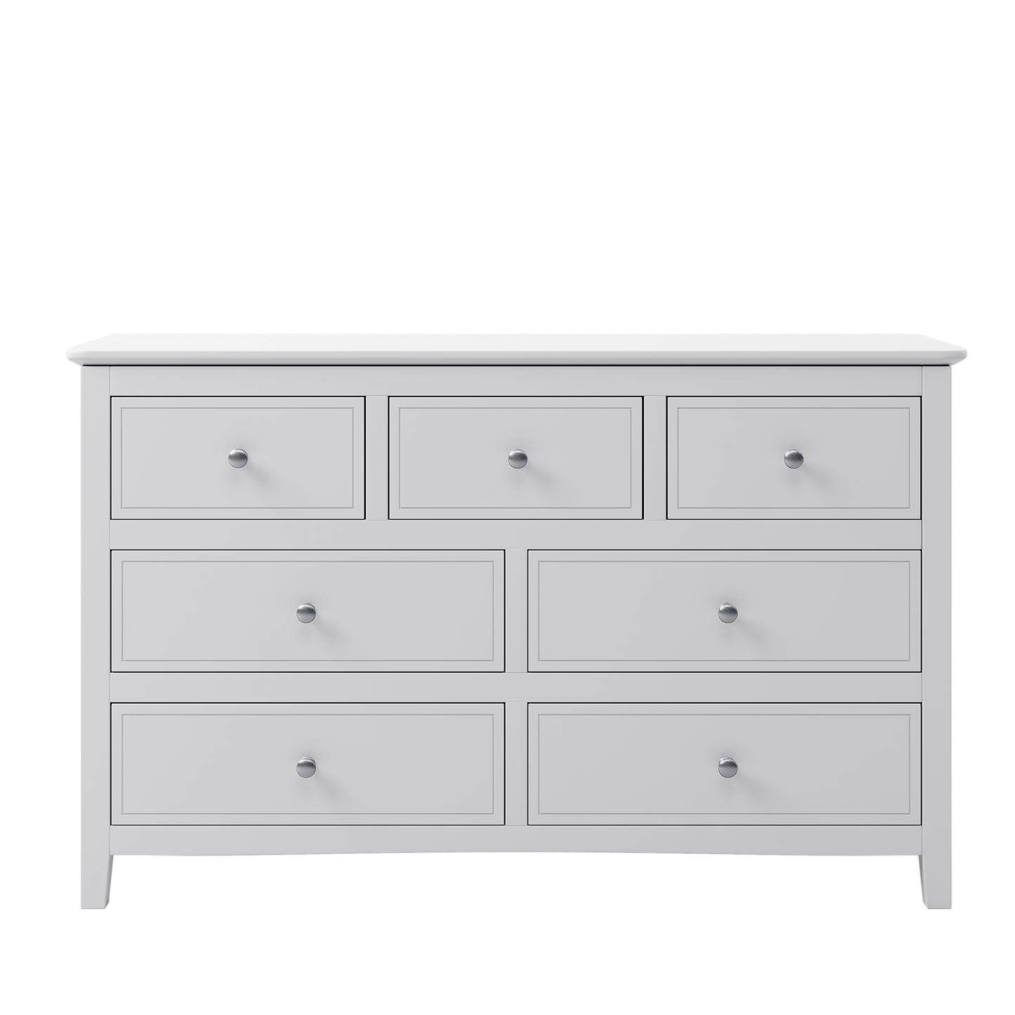 White 7 Drawer Dresser