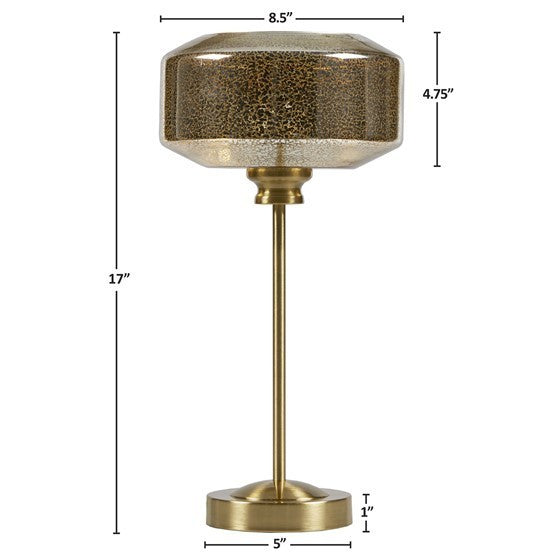 Gold Orb 17" Mercury Glass Table Lamp