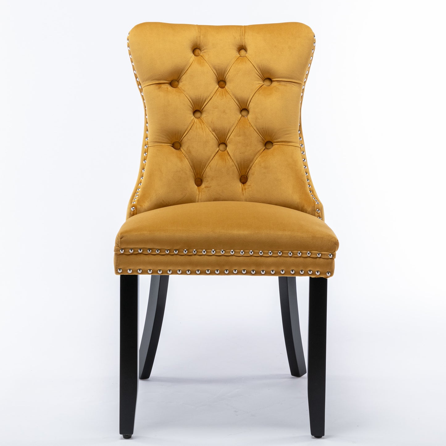 Golden High-End Tufted Velvet Dining Chairs 2pk