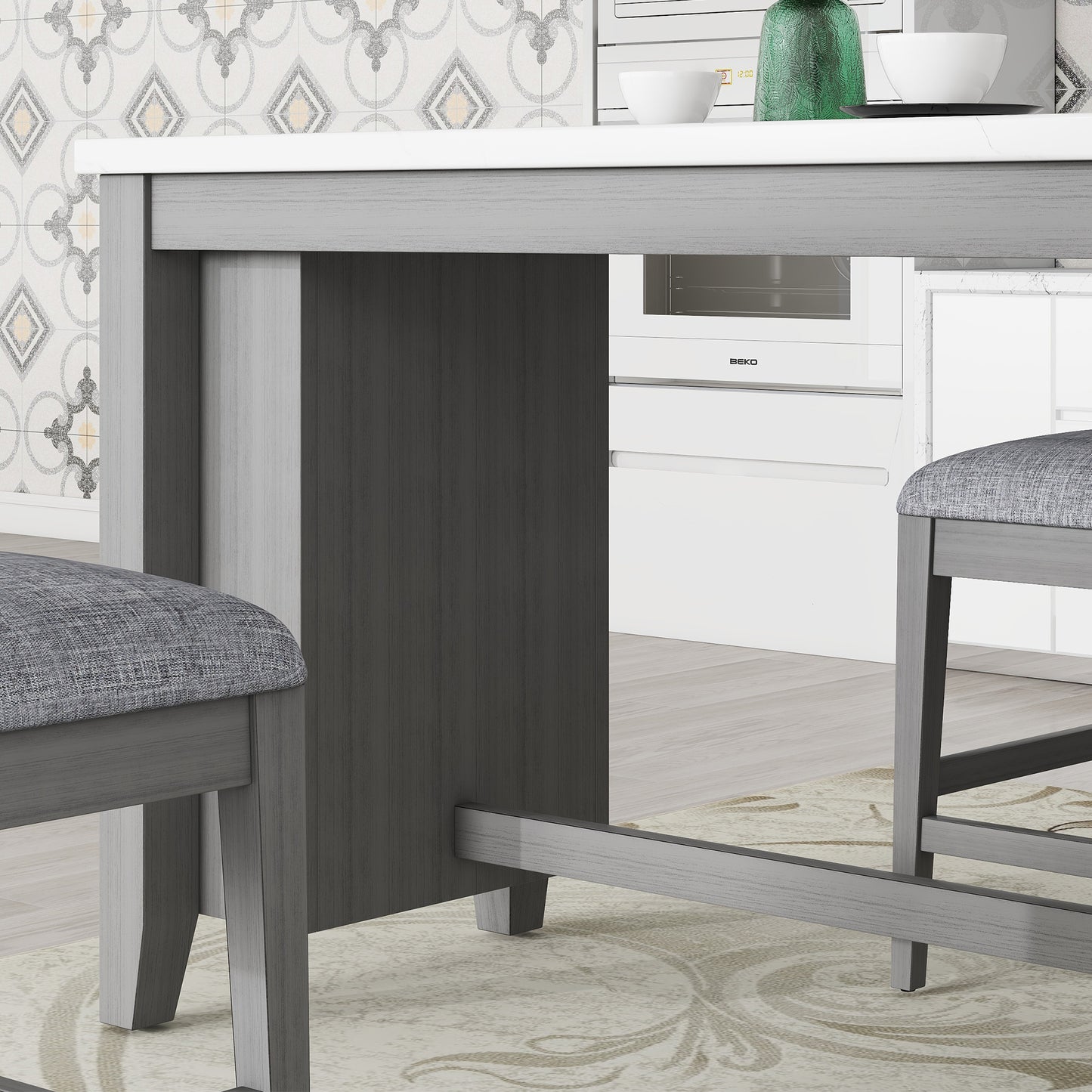 Grey 3-piece Counter Height Dining Set