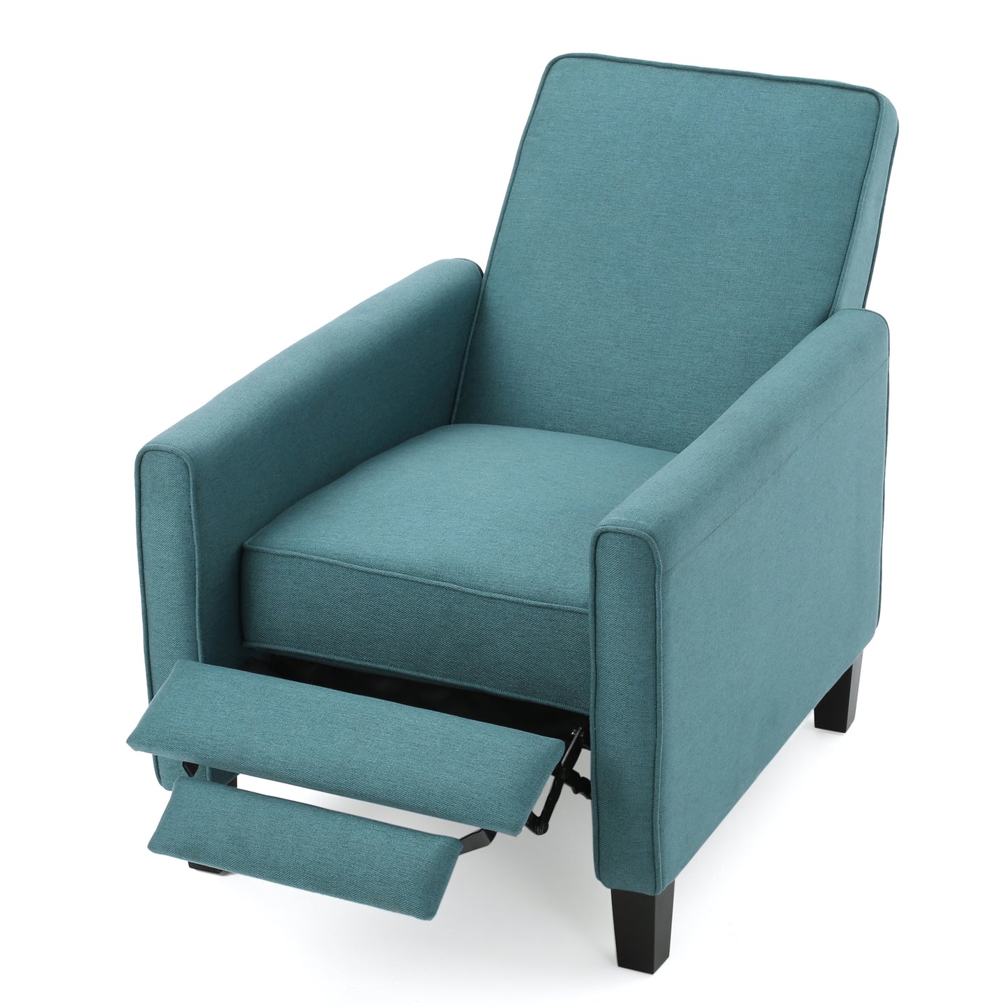 Teal Linen Push Back Chair for Elegant Home Décor