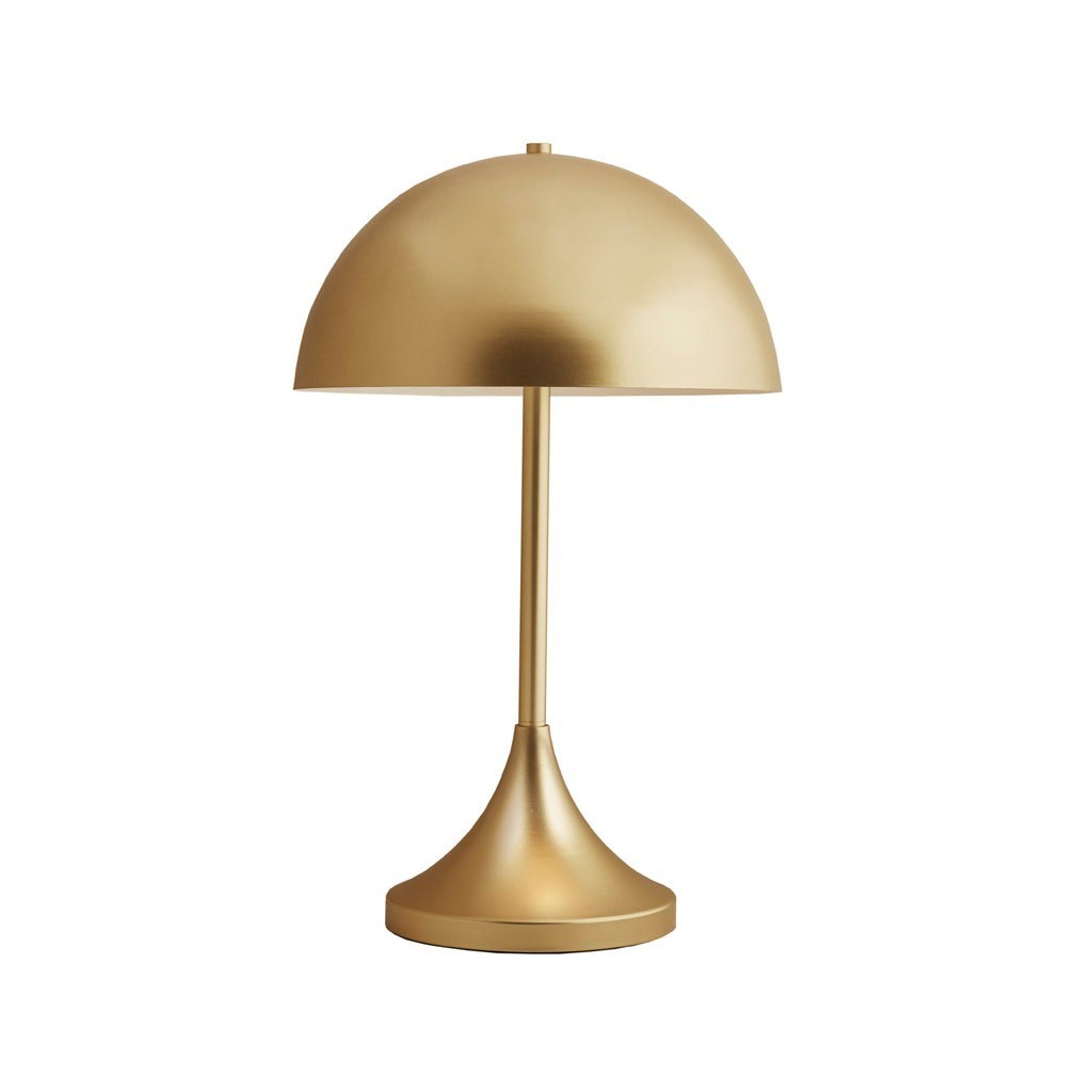 Gold Dome-Shaped 2-Light Table Lamp