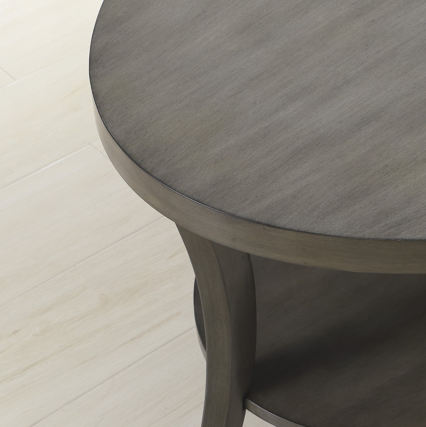 Gray Oval End Table