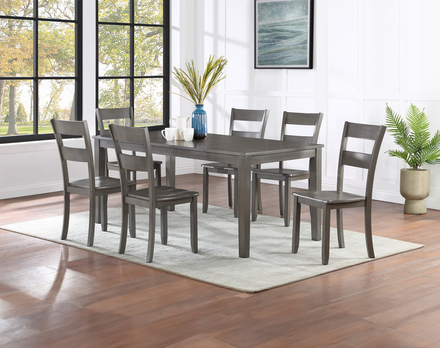 Gray Contemporary Dining Table