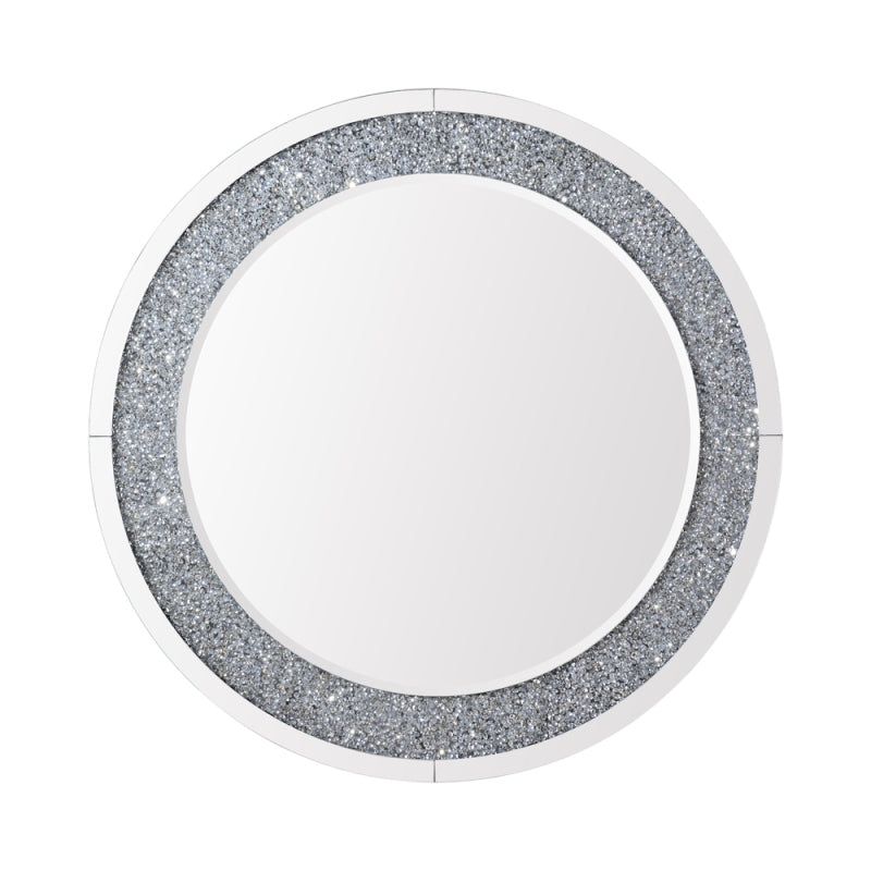 Round Crushed Diamond Wall Mirror