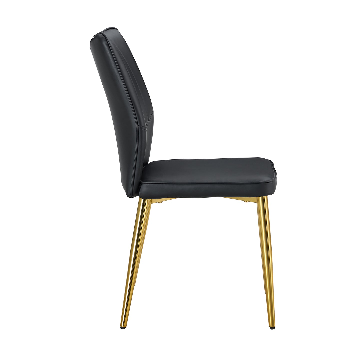 Four Black and Gold Dining Chairs