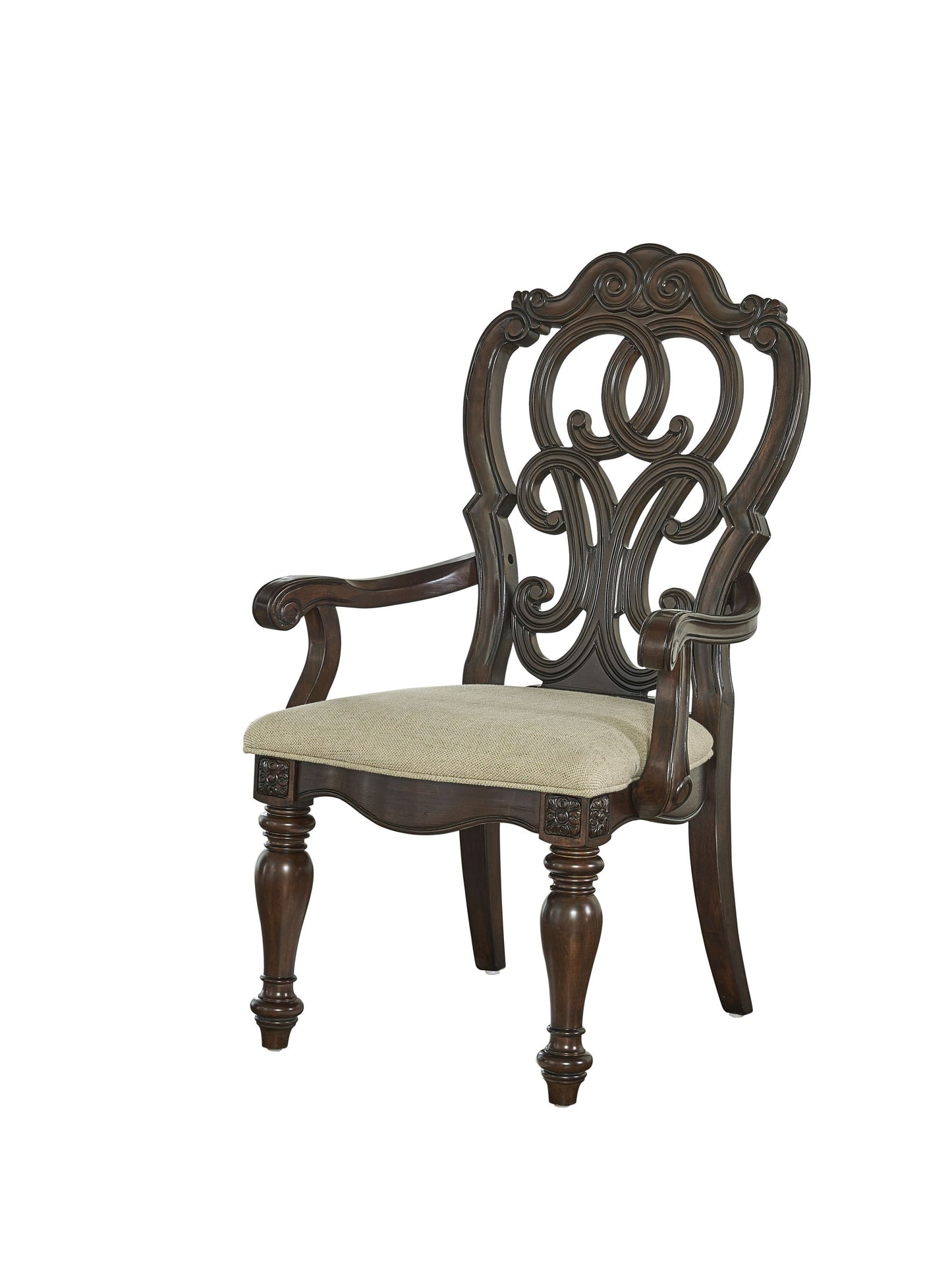 Royale - Arm Chair (Set of 2) - Dark Brown