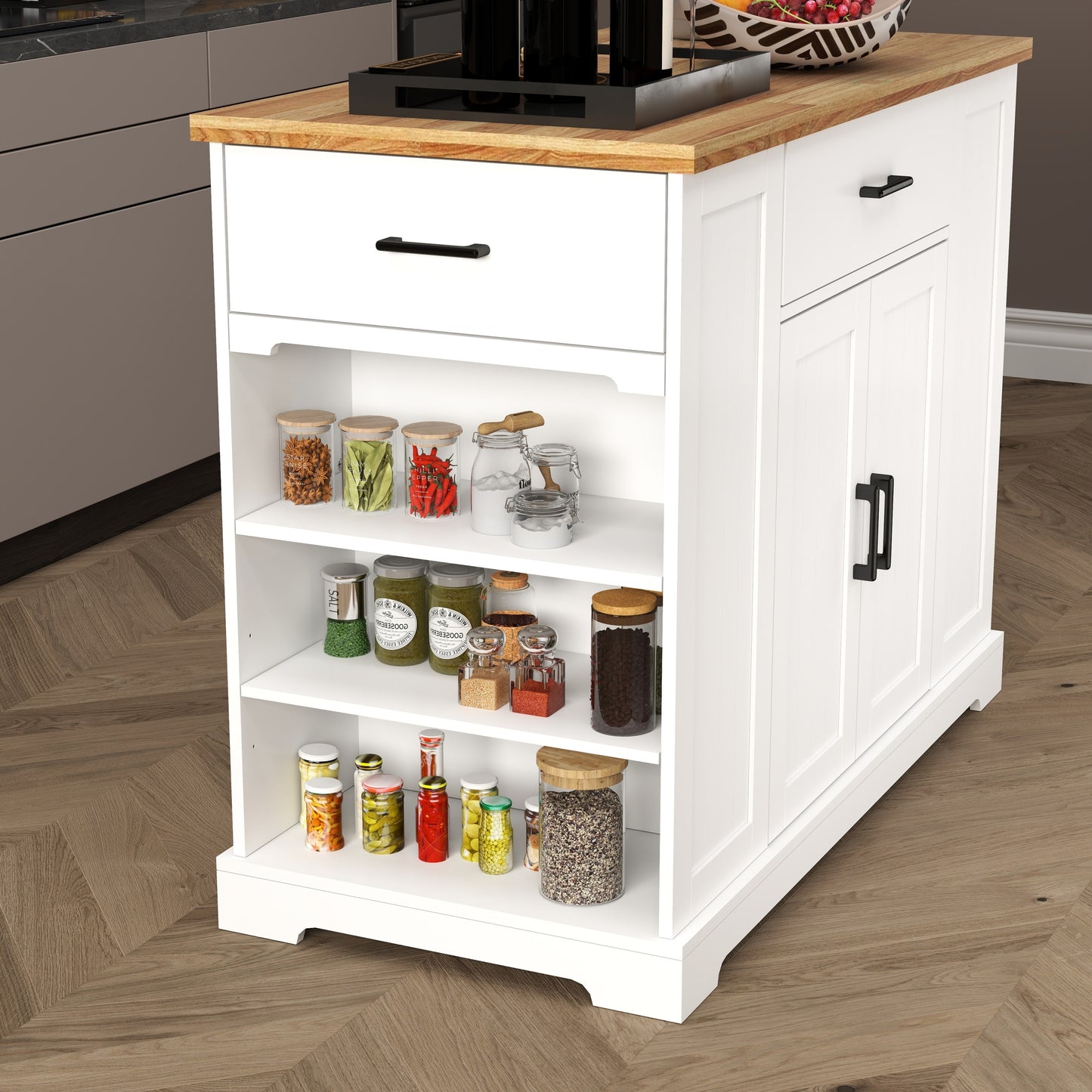 White Kitchen Island