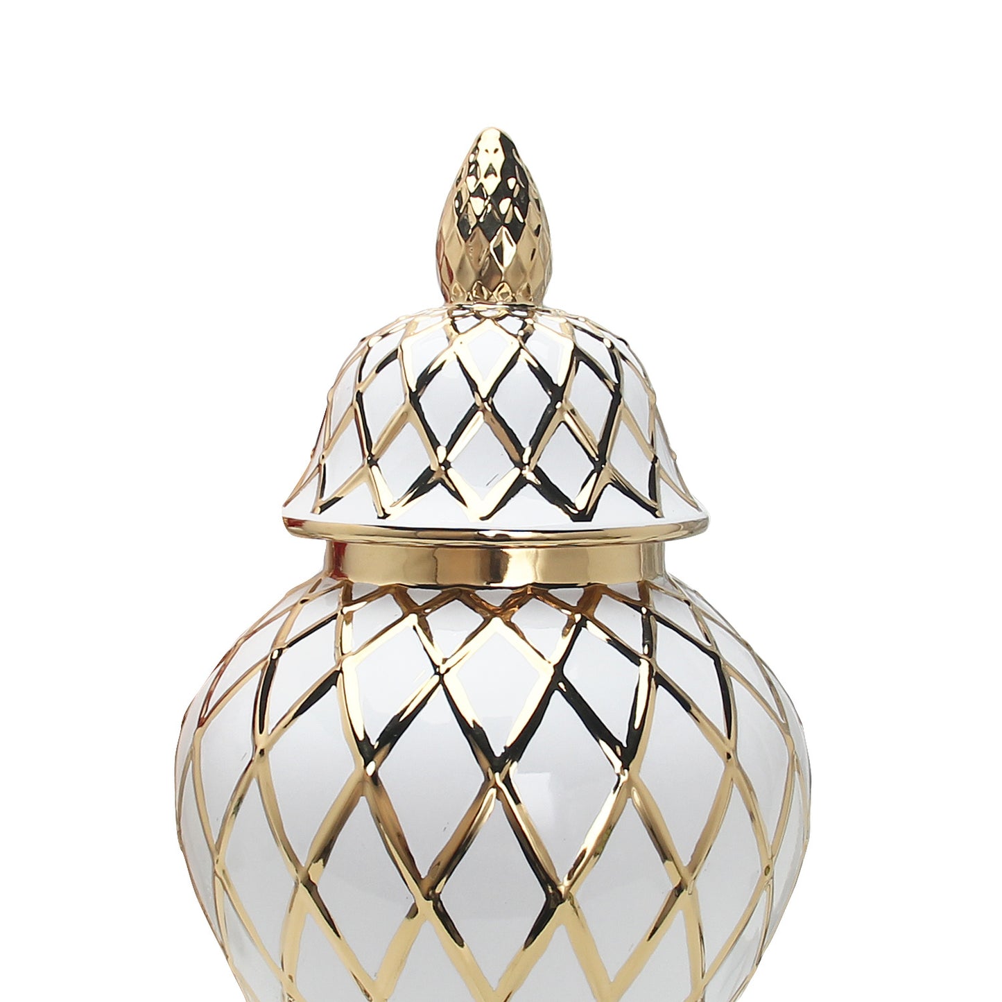 White and Gold Ginger Jar