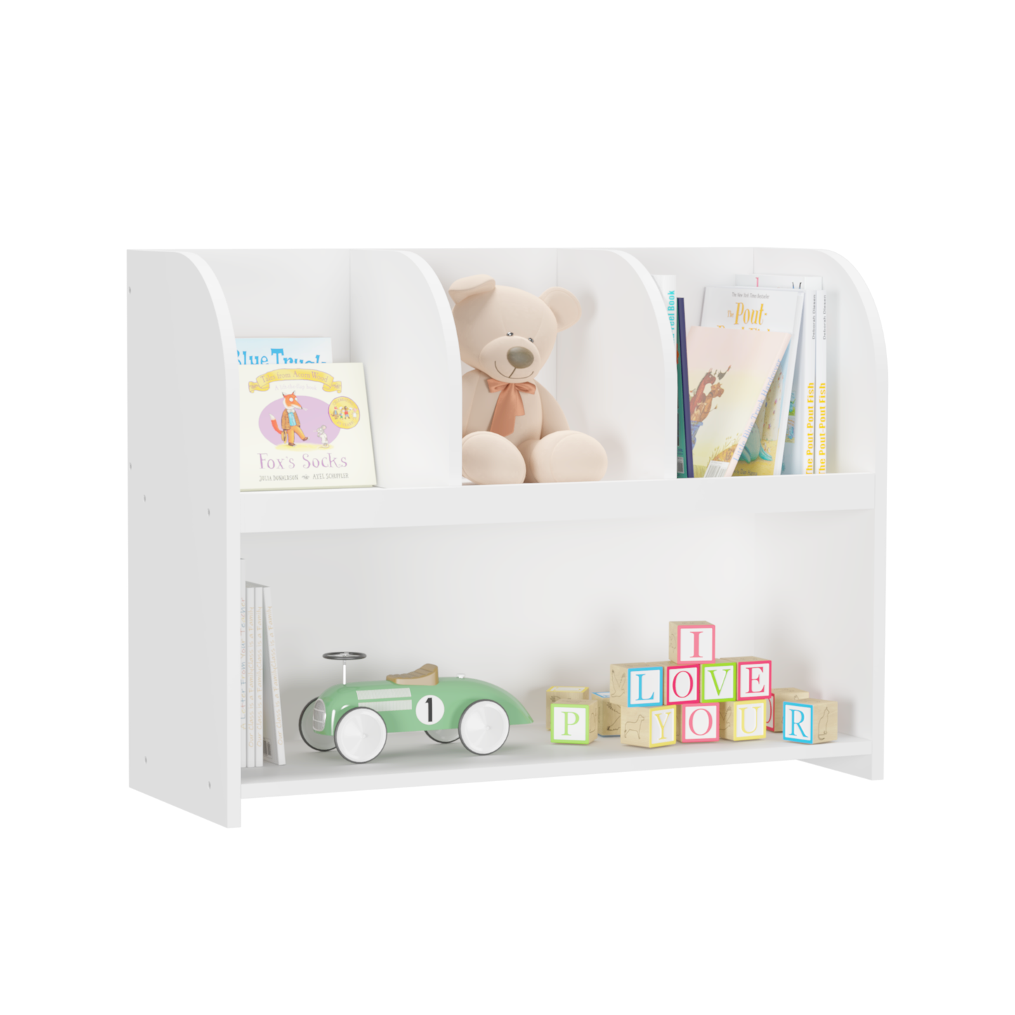 White Kids Bookcase