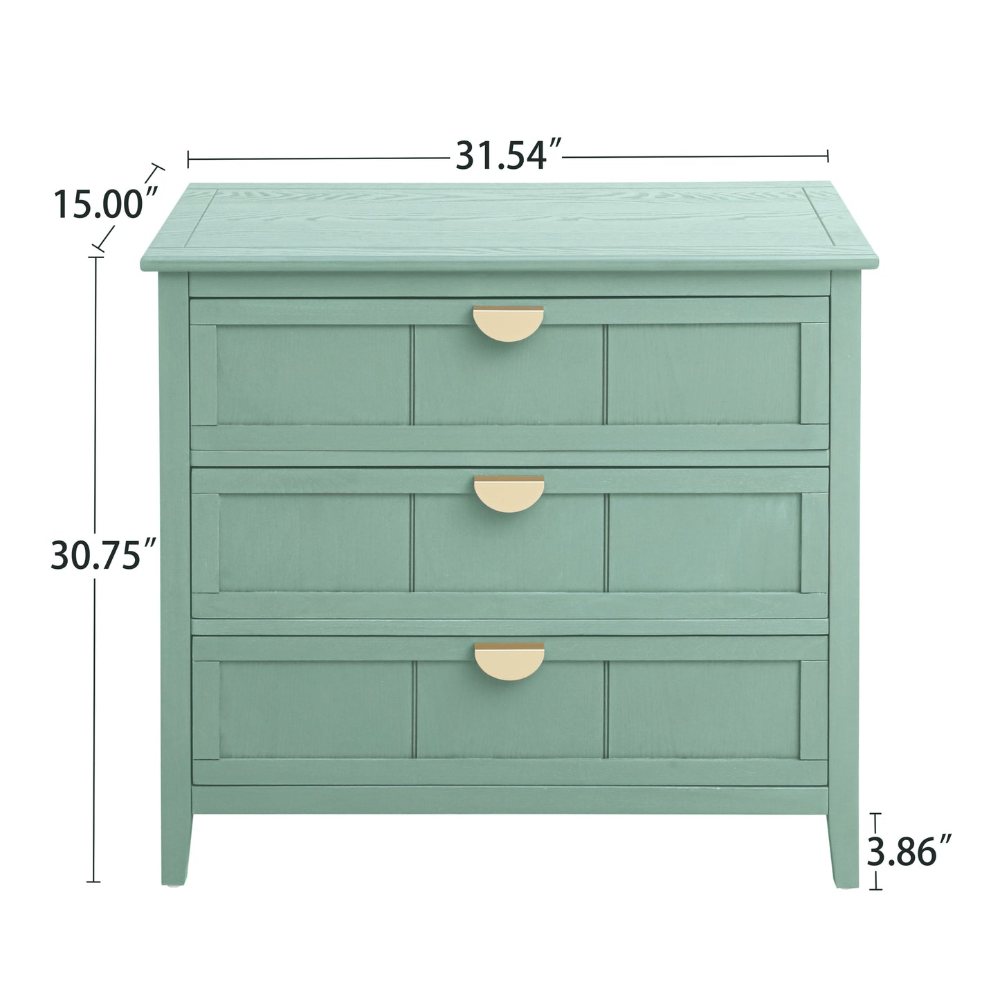 Green 3 Drawer Dresser