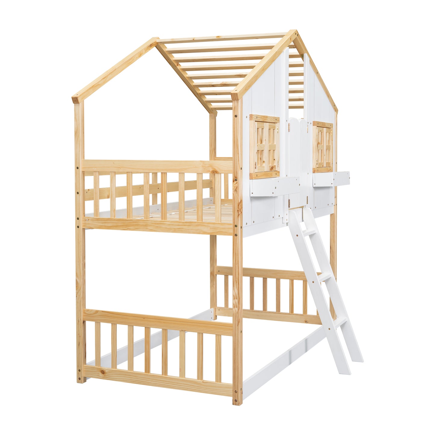 Twin over Twin  Townhouse Bunk Bed