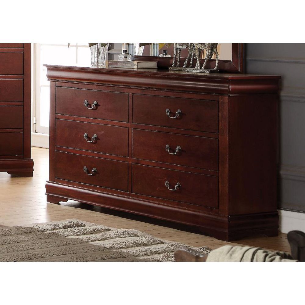 Louis Philippe 6 Drawer Cherry Dresser