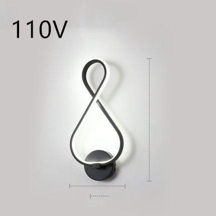 LED wall lamp nordic minimalist bedroom bedside lamp.