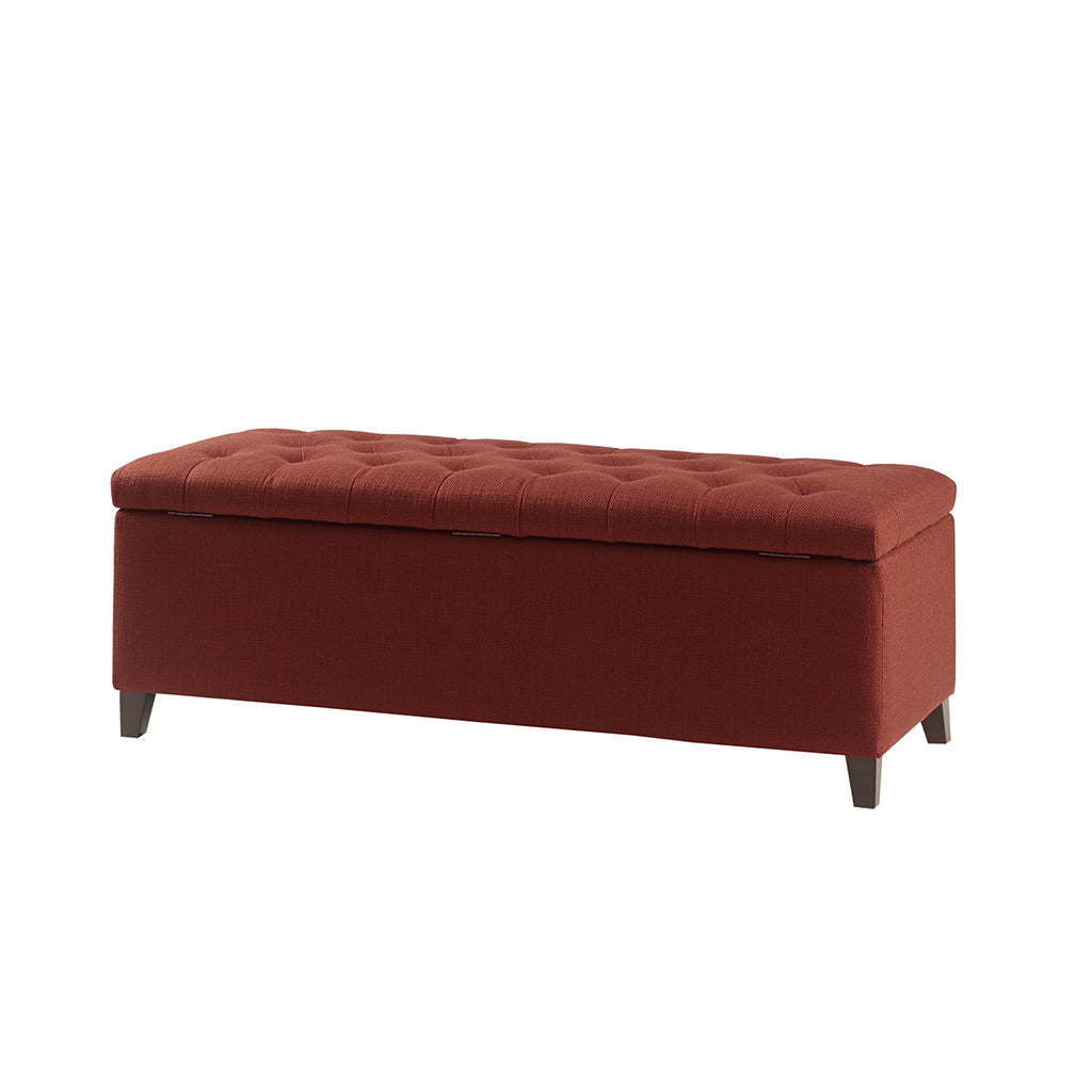 Rust Tufted Top Soft Close Storage Bench