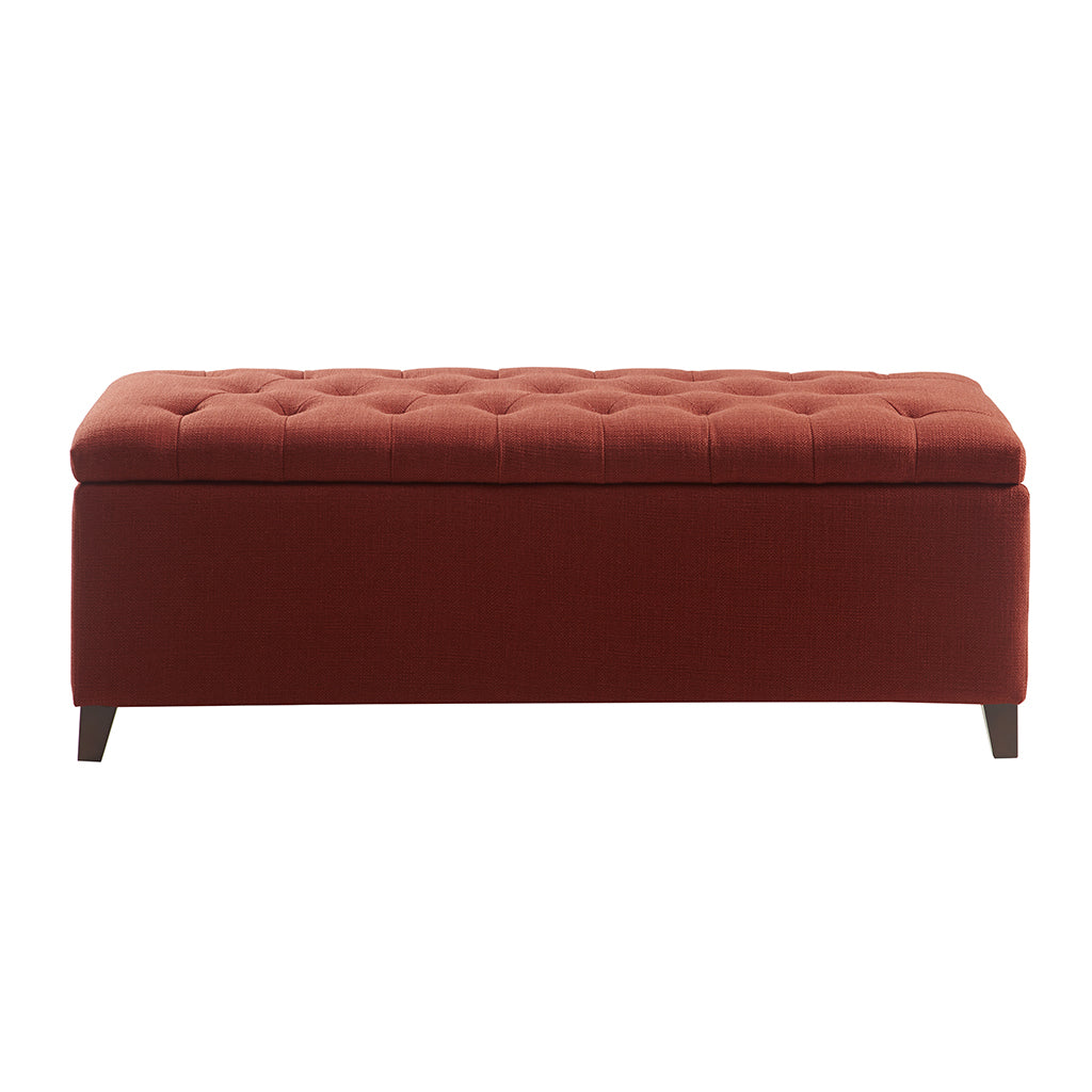 Rust Tufted Top Soft Close Storage Bench