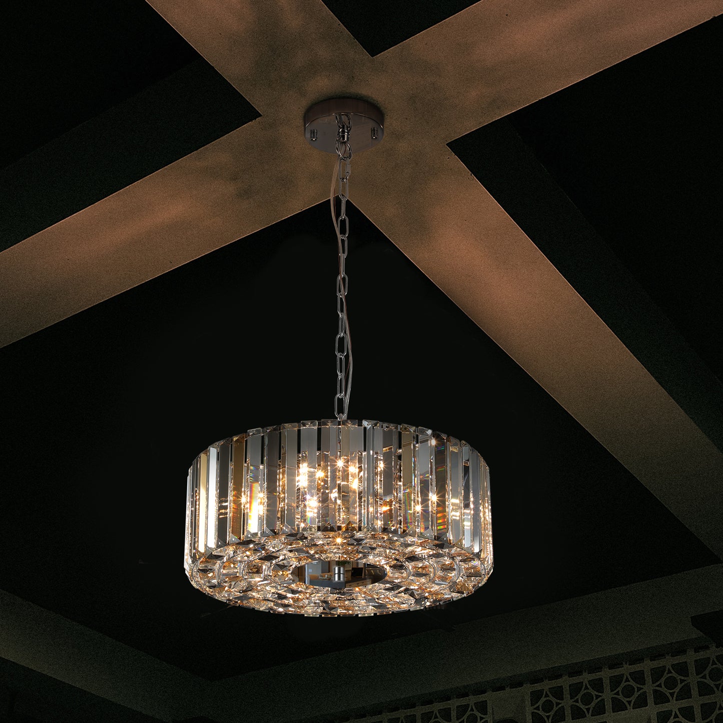 Modern Round Crystal Chandelier