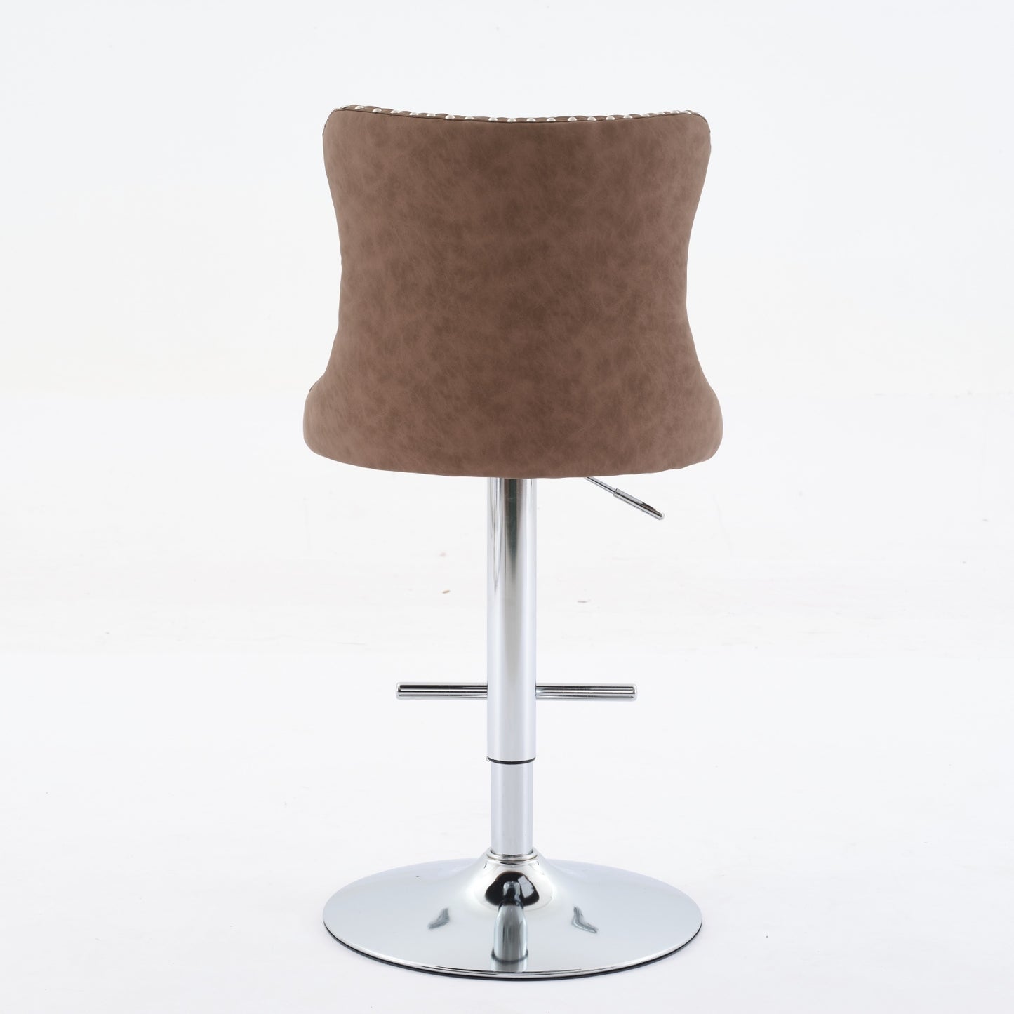 Swivel Brown PU leather Barstools