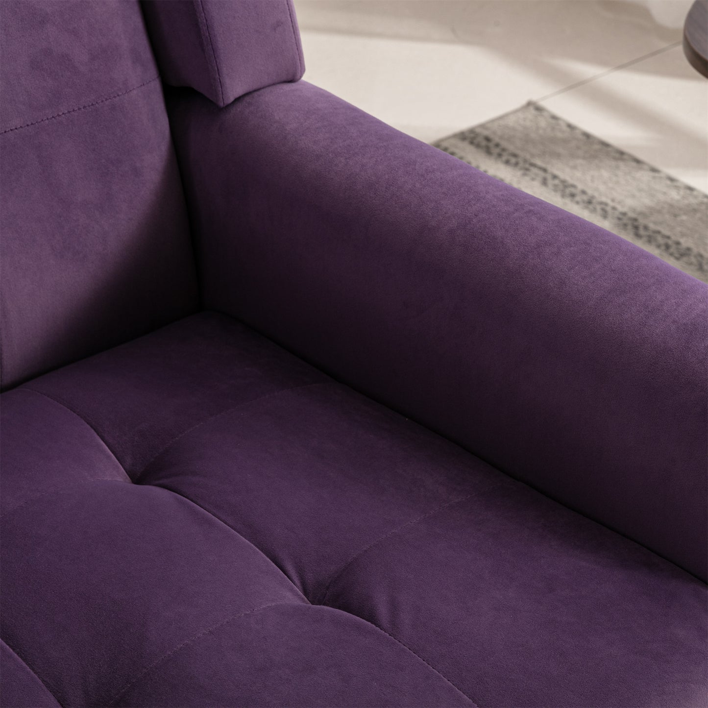 Purple Velvet Accent Chair