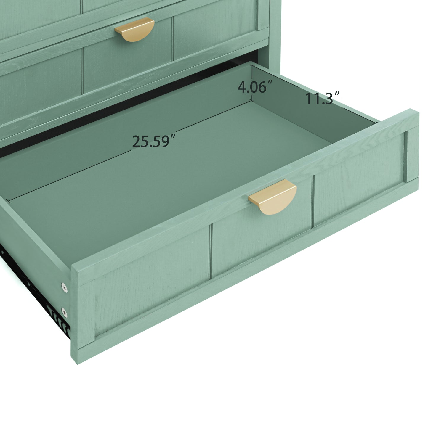 Green 3 Drawer Dresser