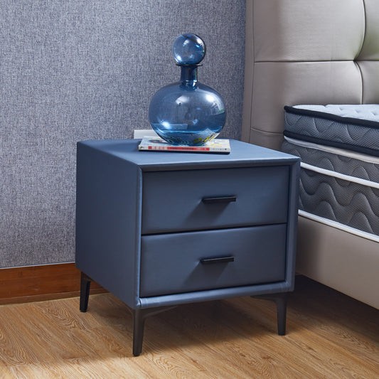 Slate Blue 2 Drawer Nightstand