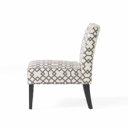 Geo Print Armless Accent Chair