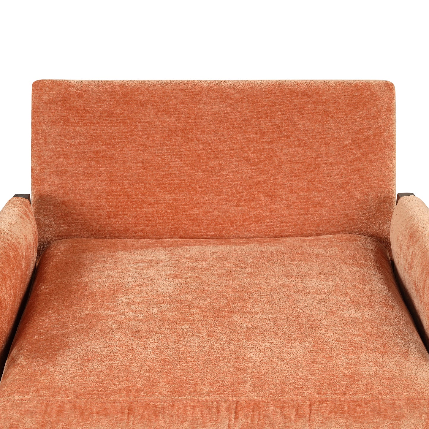 Orange Cream Velvet Accent Arm Chair