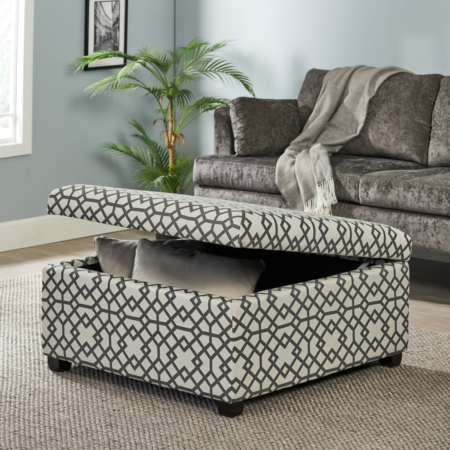 Large Square STORAGE OTTOMAN