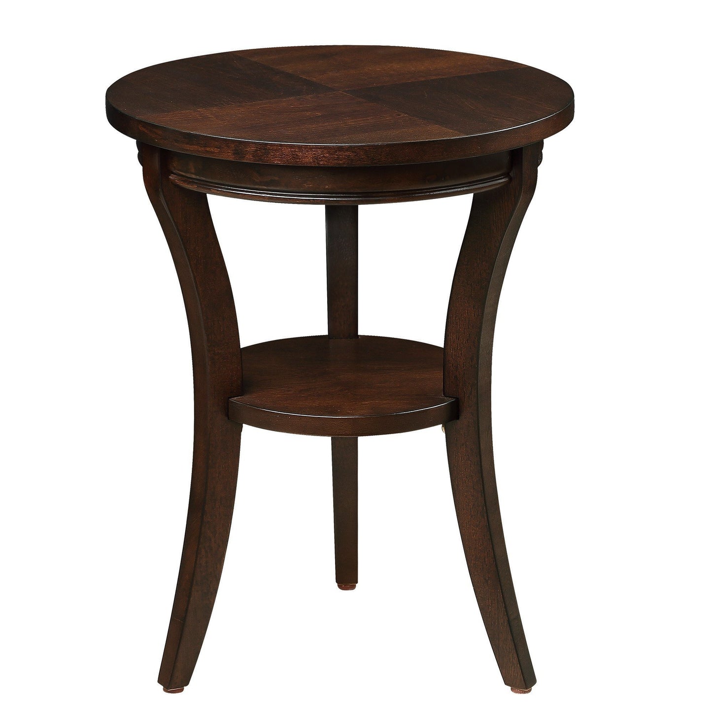 Espresso Round End Table