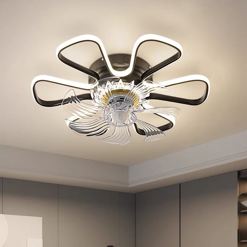 Black Flower Ceiling Fan light