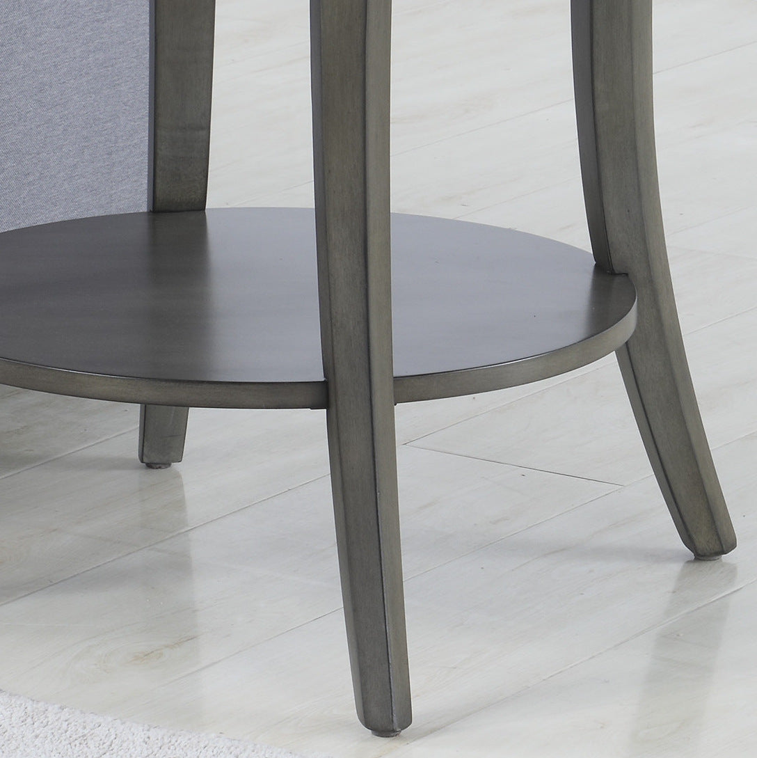 Gray Oval End Table