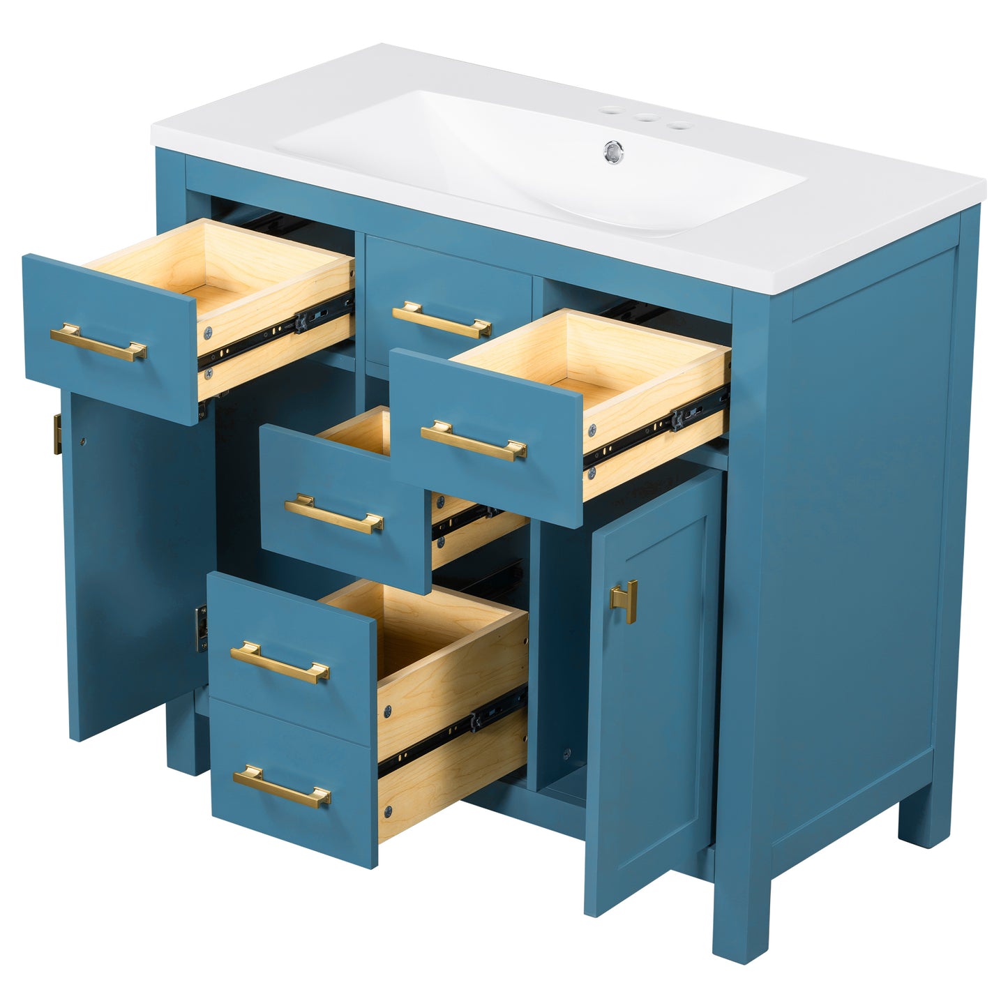 Blue Bathroom Vanity Sink Combo