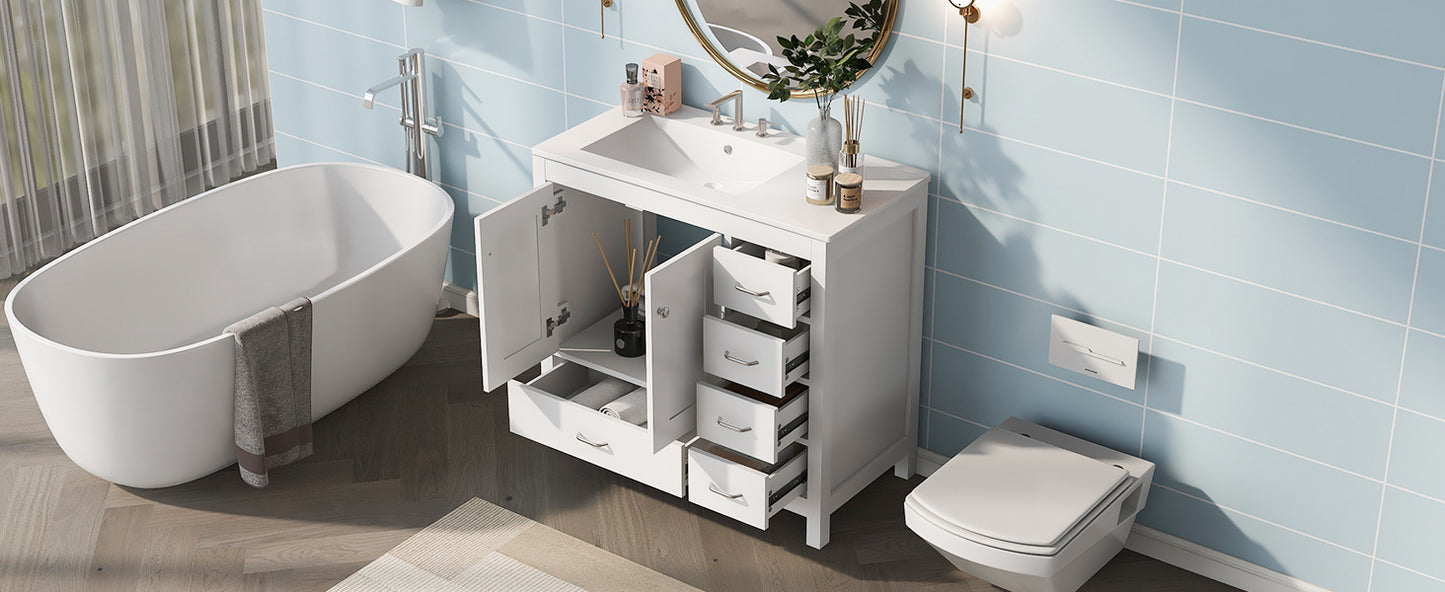 White Bathroom Vanity Sink Combo