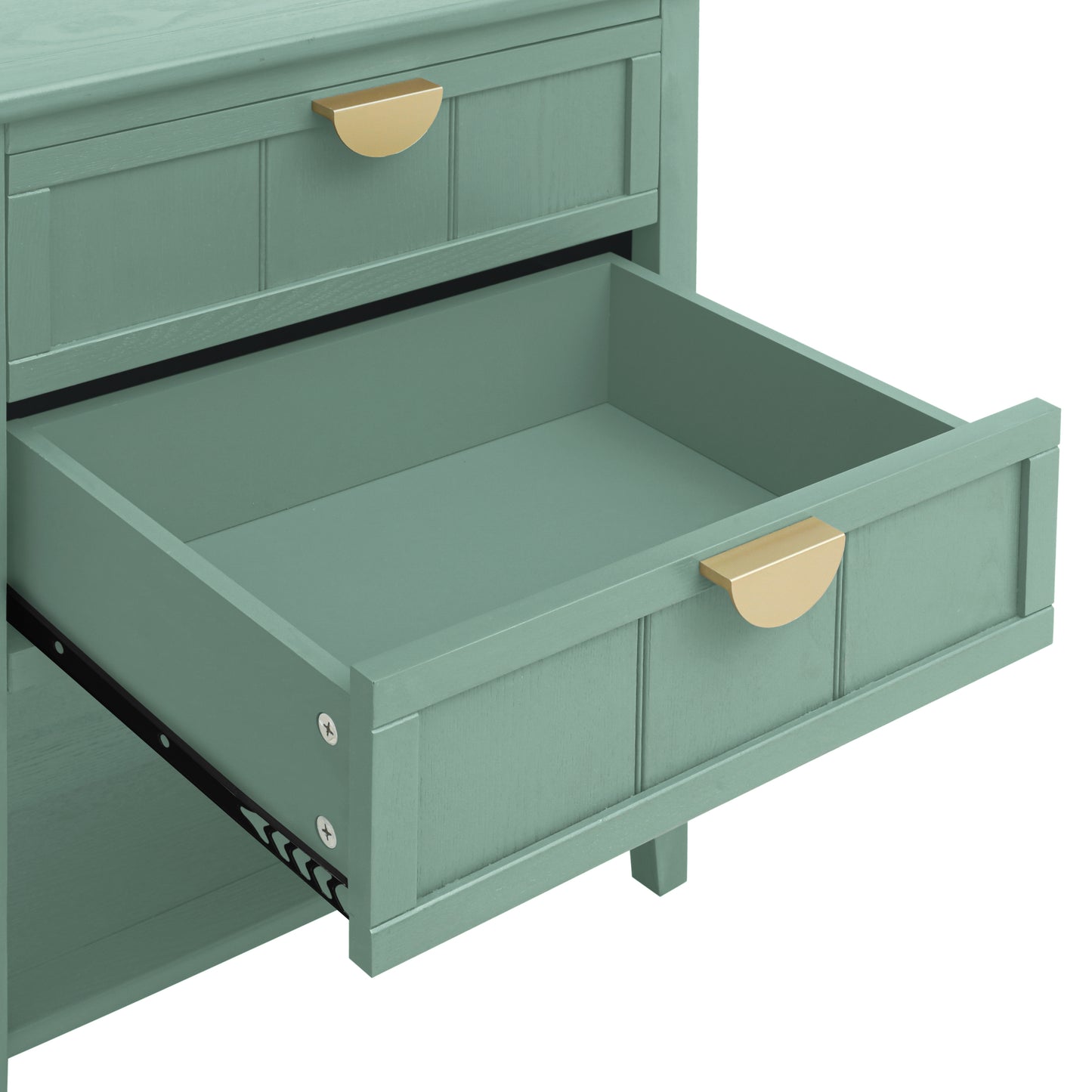 Sturdy 2 Drawer Mint Green Bed Stand