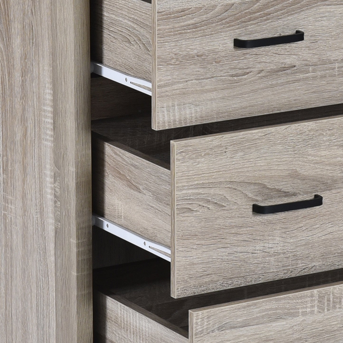 Natural Grey Tall 5 Drawer Chest