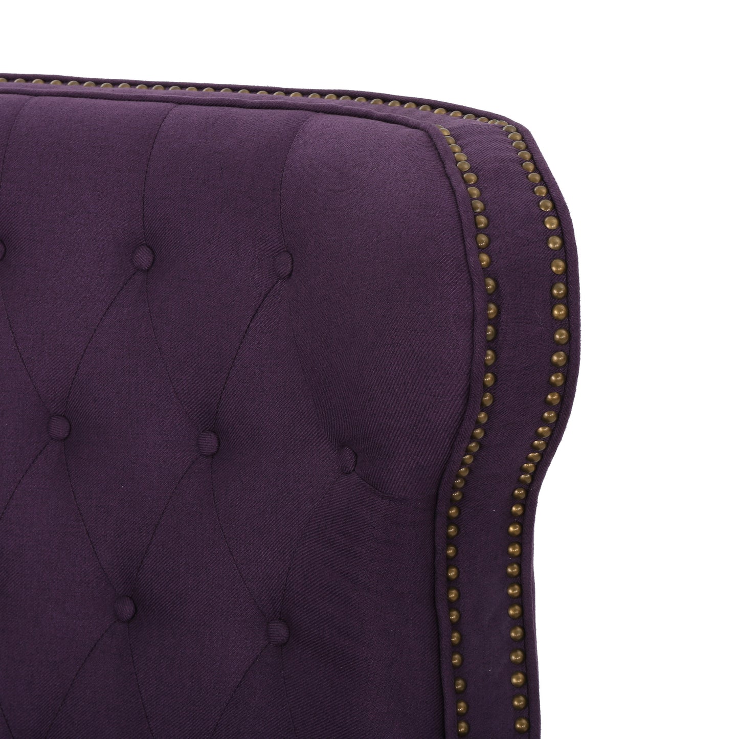 Purple Button Tufted Push Back Recliner