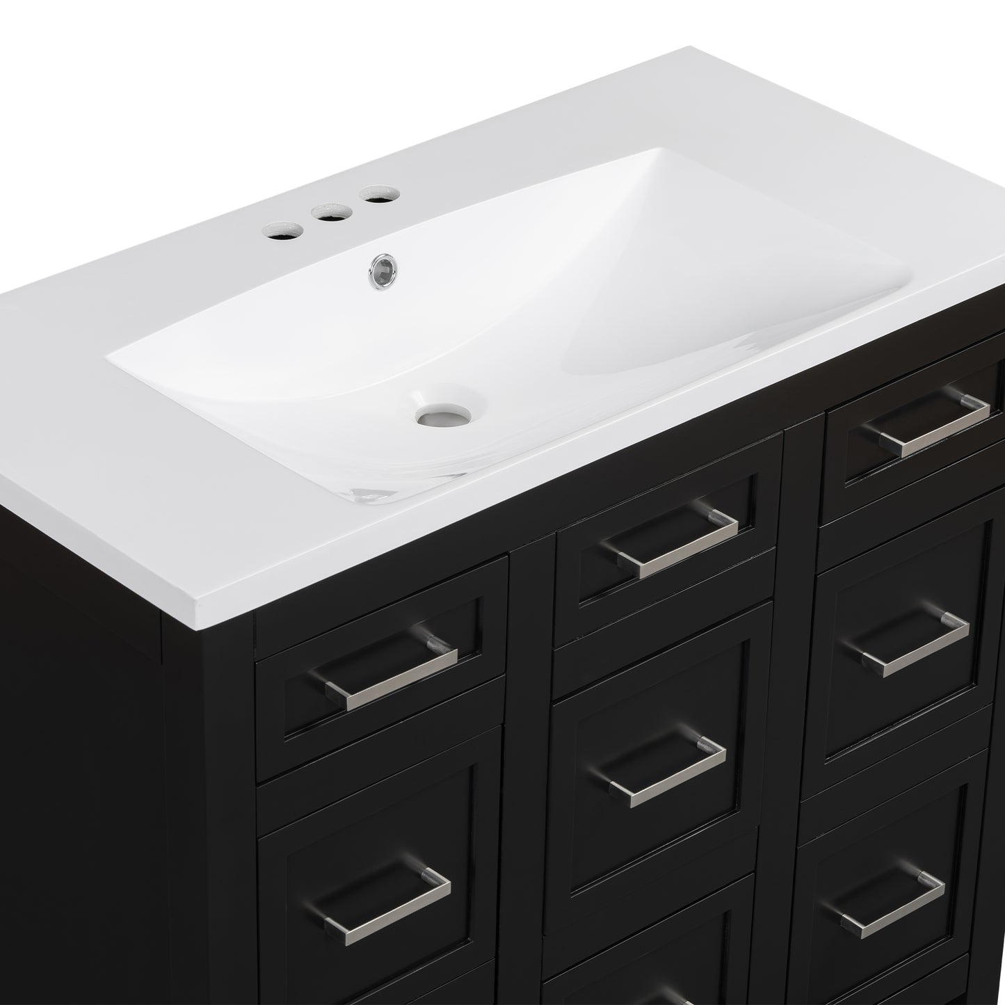 36" Bathroom Vanity Cabinet with Resin Integrated Sink