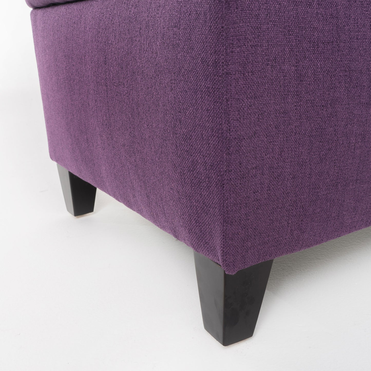 Purple Button Tufted Velvet Storage Bench