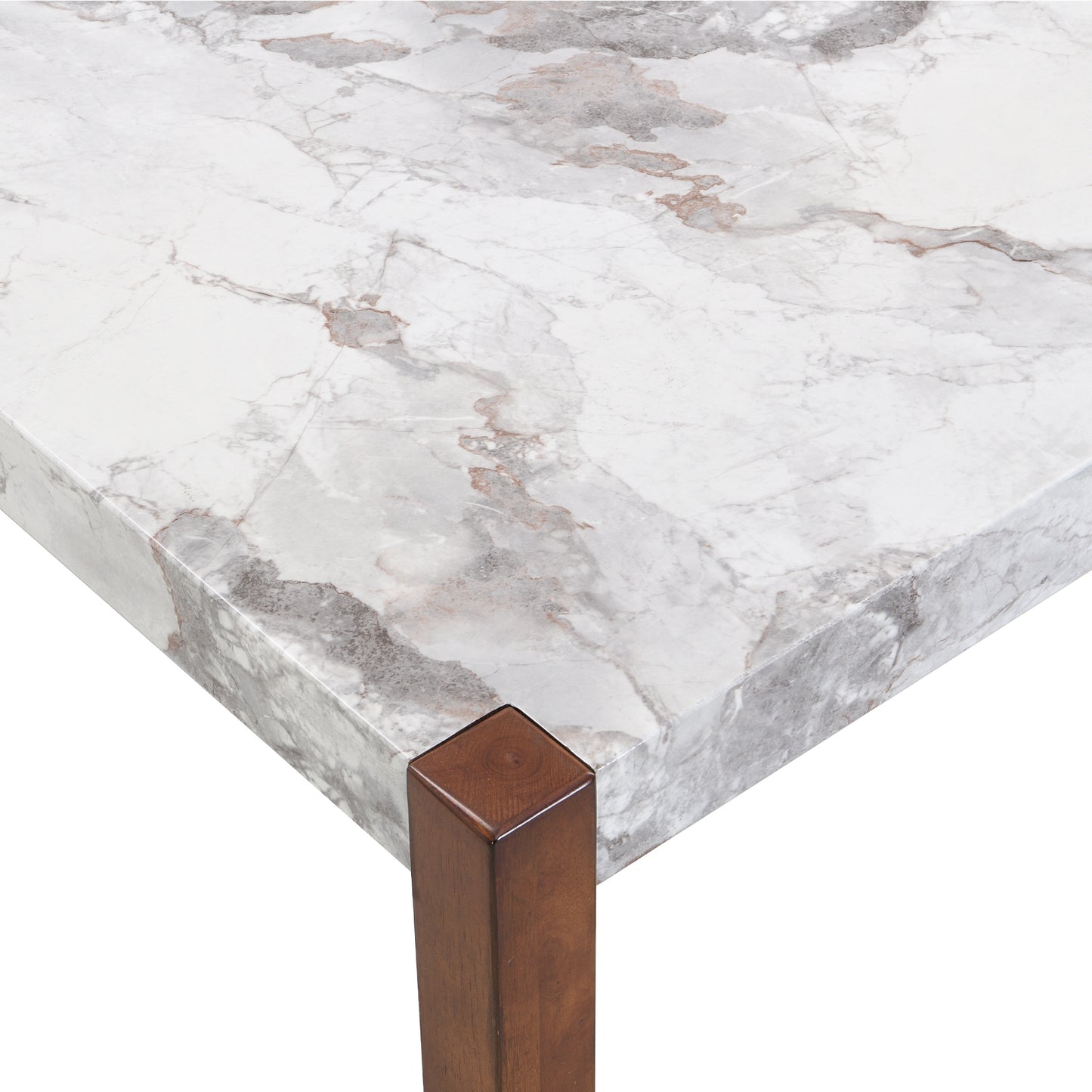 Faux Marble 5-Piece Dining Set