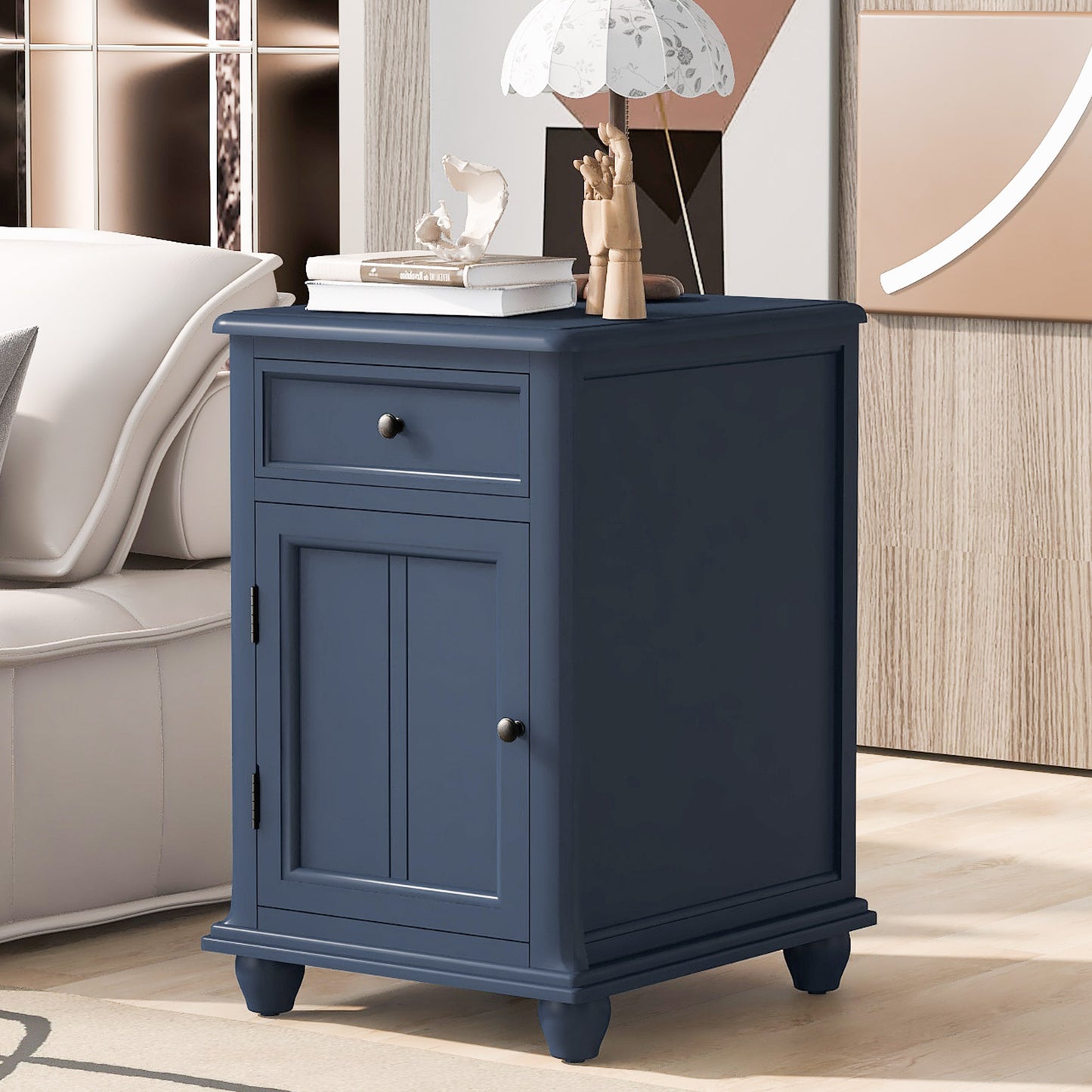 Navy Side Table