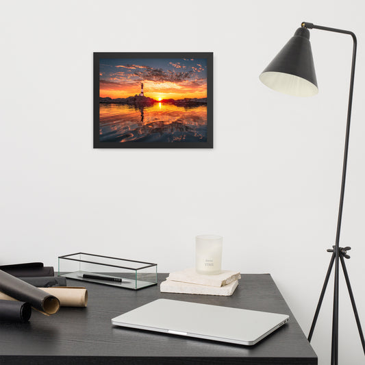 Framed Lighthouse in the Sunrise